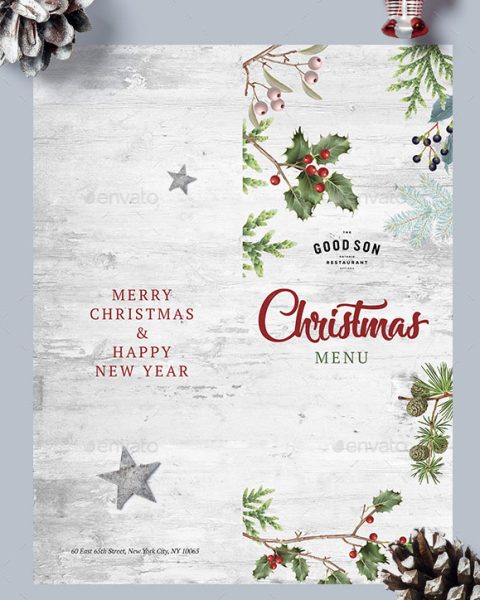 Modello Menu Di Natale Da Scrivere E Stampare.Menu Per Una Cena O Pranzo Per Festivita Di Natale O Capodanno